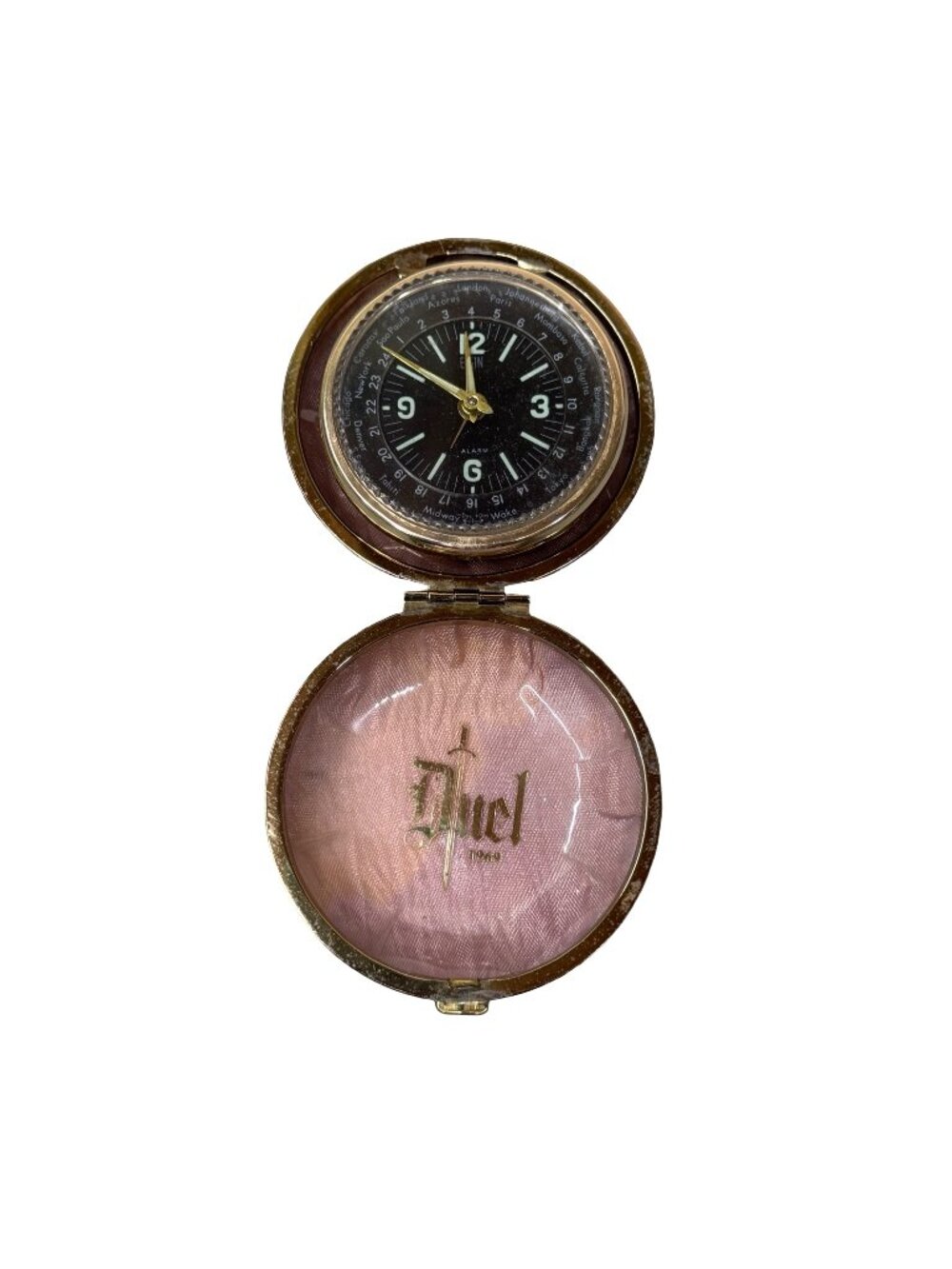 Vintage Duel Bradley Time Division Duel 1969 Compact Travel Alarm Clock Japa